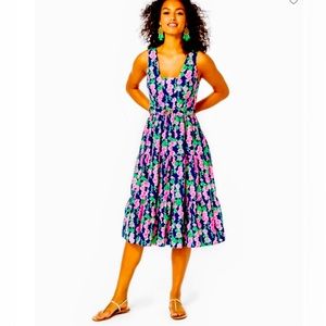 Lilly Pulitzer Mckinnon Midi Dress Sz 4 NWT